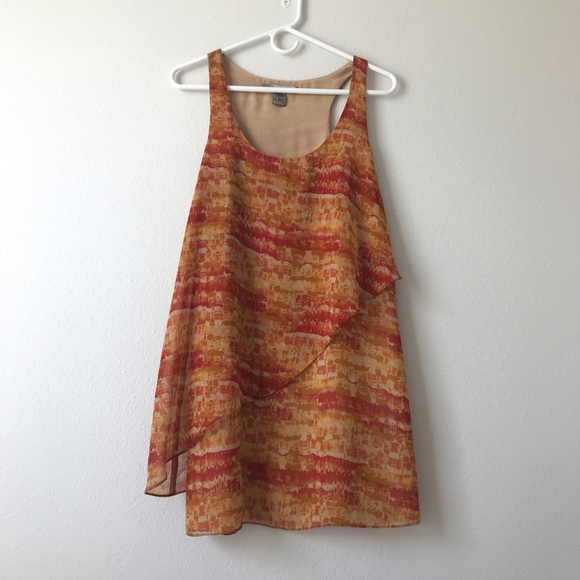 DRESS BUNDLE ✨ Orange Ruffle Tank Dress - Picture 1 of 2